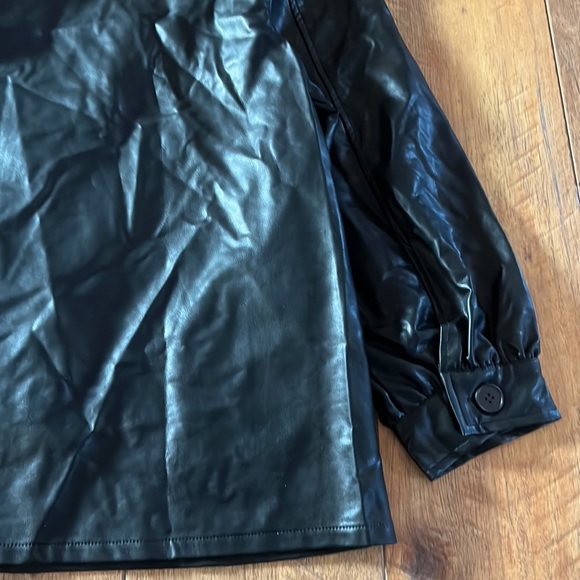 NWT Black Faux Leather Jacket GiGio Plus + XL - Picture 11 of 15